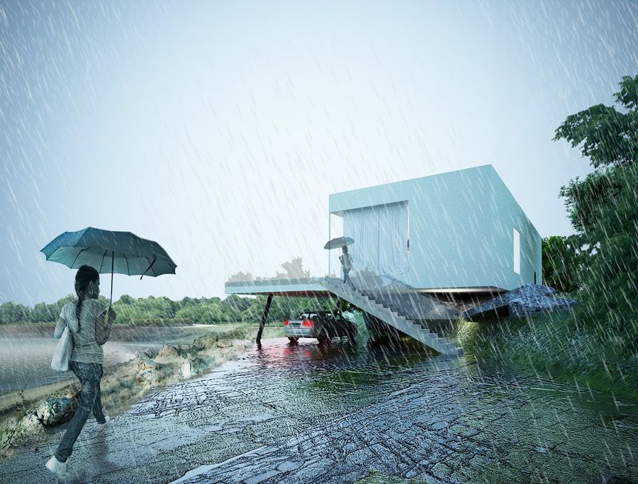 Modern Individual Residential Lake House