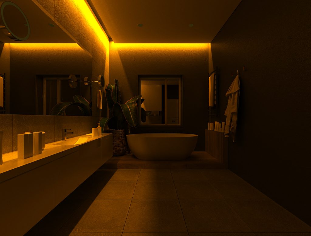 Architectural project of the family house Bathroom