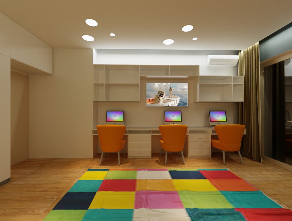 Architectural project of the family house Kidsroom
