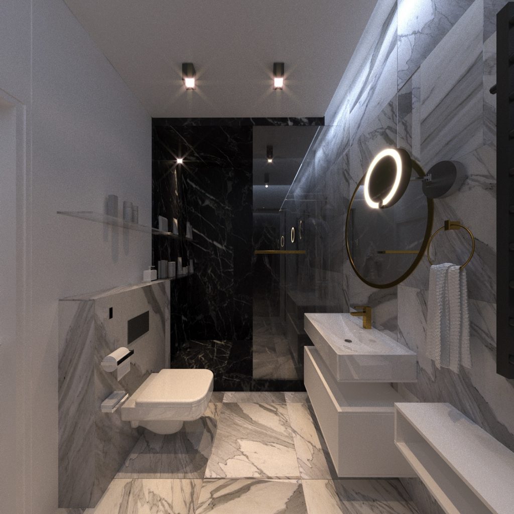 Architectural project of the family house Bathroom