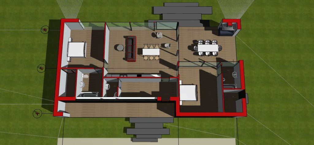 Architectural project of a country house