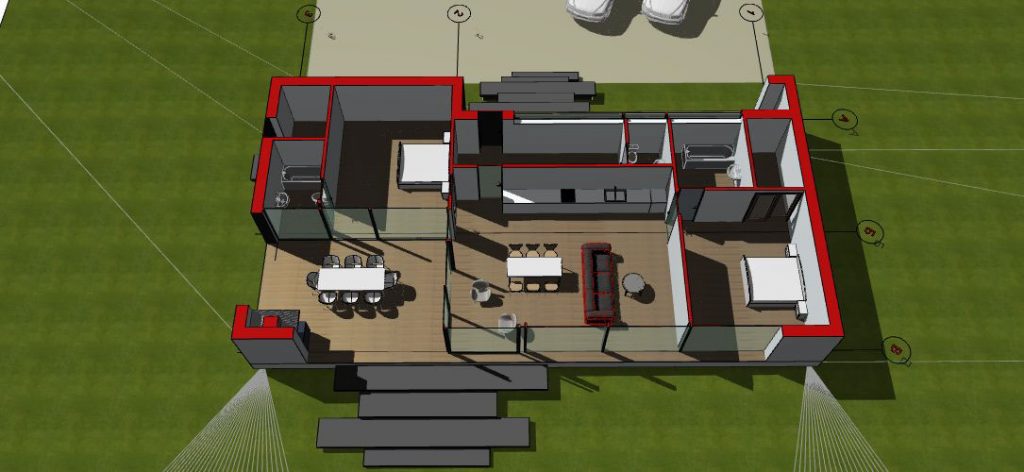 Architectural project of a country house