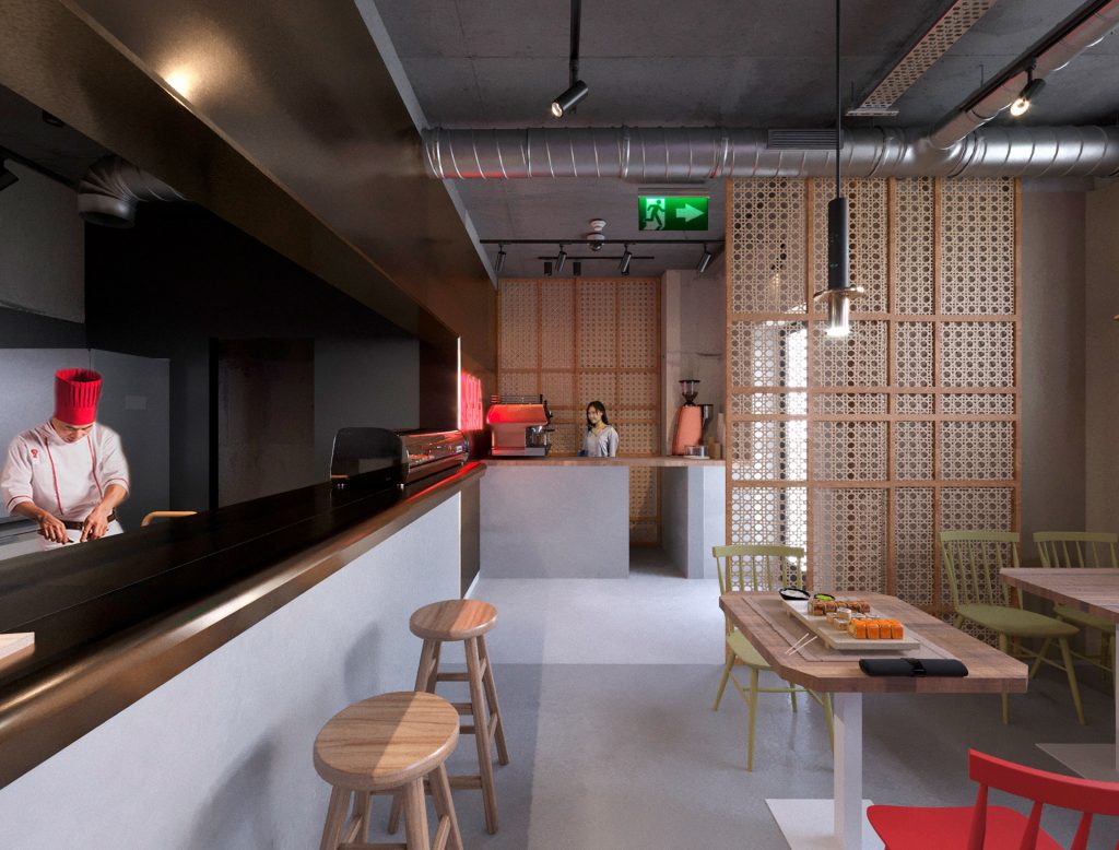 Japanese bar design ideas sushi