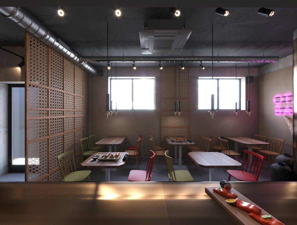 Japanese bar design ideas sushi